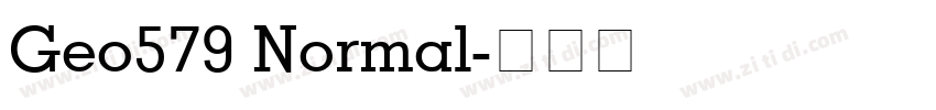 Geo579 Normal字体转换